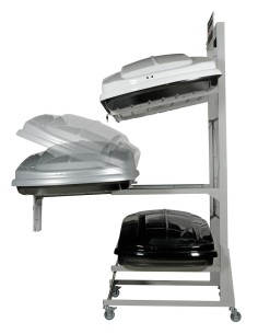 ESPOSITORE X 3 BOX TETTO CON 1 RIPIANO SCORREVOLE N60030 LAMPA 2