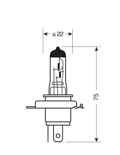LAMPADINA H4 24V75/70W ORIGINAL LINE HEAVY-DUTY P4 2