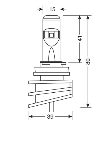 CP.LAMPADE LEDRIVINGFOG LAMP (H10) 12V PY20D 600