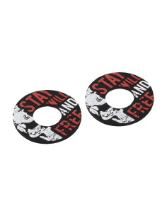 Donut Off-Road Grips, manopole universali - Nero - Rosso 2