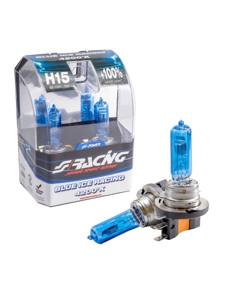 KIT 2 LAMPADINE BLUE ICE RACING H15