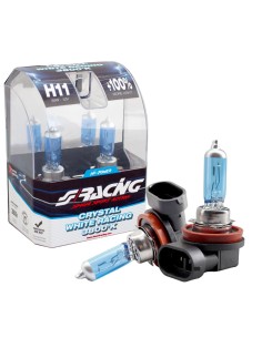 KIT 2 LAMPADINE H11 CRYSTAL WHITE 3800K