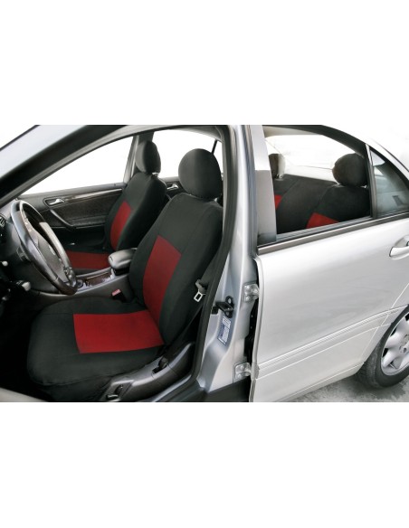 -SET COPRISEDILI FODERA --SPORT--ROSSO+NERO-