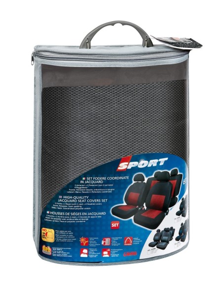 -SET COPRISEDILI FODERA --SPORT--GRIGIO+NERO-