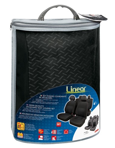 -SET COPRISEDILI FODERA --LINEAR--NERO-