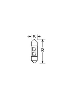 -LAMPADINA SILURO--HYPER-LED-- 10X31MM. 2SMD (6CHI 2