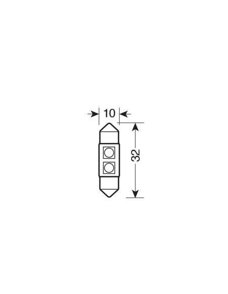 -LAMPADINA SILURO--HYPER-LED-- 10X31MM. 2SMD (6CHI