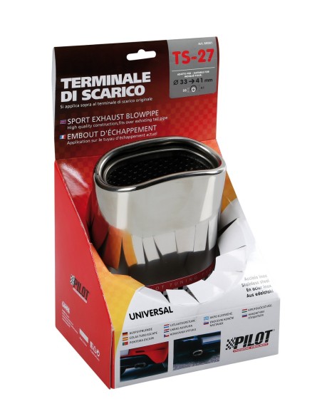TERMINALE TS-27 ACCIAIO INOX DIAM.33-41MM