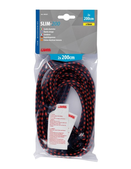 COPPIA CORDE ELASTICHE CM.200 SLIM 8MM