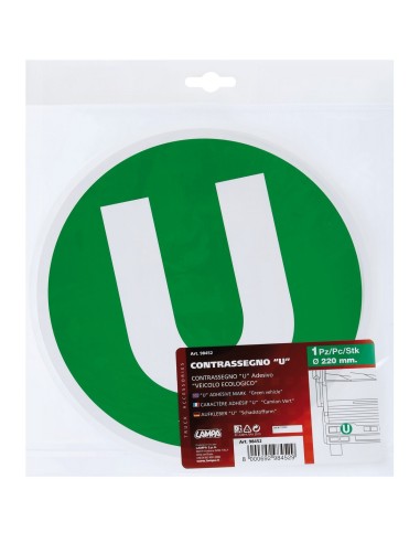 -LETTERA ADESIVA --U-- 220MM-