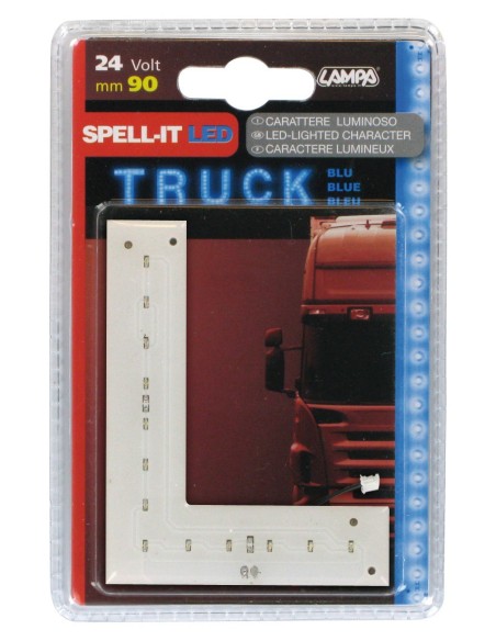 -LETTERA ADESIVA --L-- 24V LED BLU-