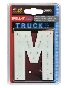 -LETTERA ADESIVA --M-- 24V LED BLU-