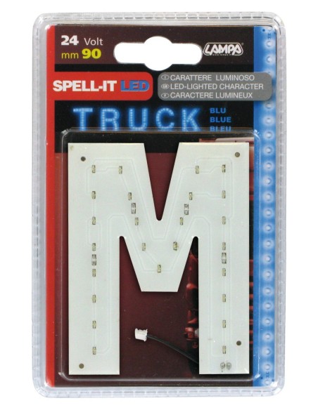 -LETTERA ADESIVA --M-- 24V LED BLU-