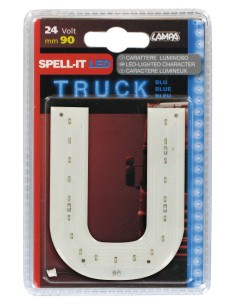 -LETTERA ADESIVA --U-- 24V LED BLU-