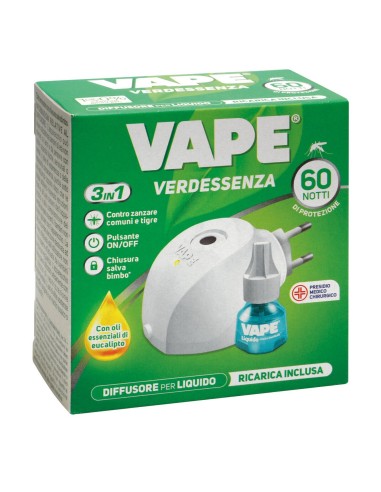 VAPE DIFFUSORE LIQUIDO ANTI- ZANZARE 220V CON RICA