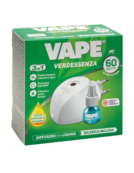 VAPE DIFFUSORE LIQUIDO ANTI- ZANZARE 220V CON RICA
