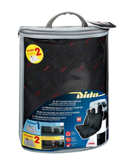 -SET FODERE FURGONE--2--DIDO-- GRIGIO-