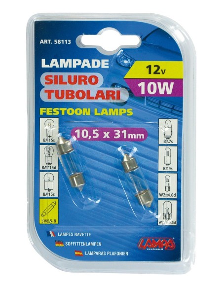 CP.LAMPADIN.TUBOL.10W SV8,5 11X31