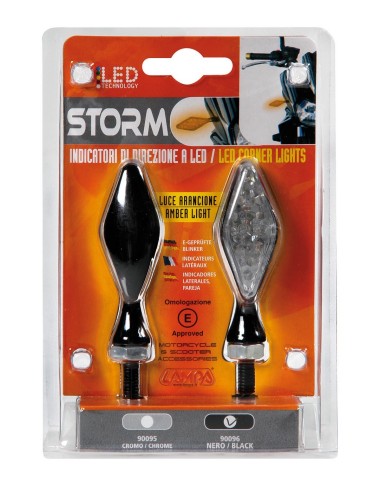 CP.FRECCE NERE MOD.STORM LED VETRO BIANCO
