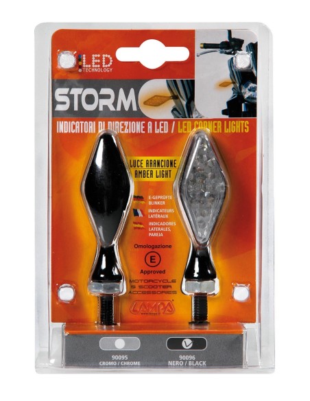 CP.FRECCE NERE MOD.STORM LED VETRO BIANCO