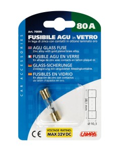 FUSIBILE AGU IN VETRO 80AMP. 70096 LAMPA