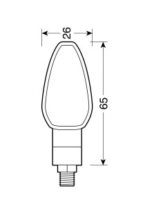 CP.FRECCE/FANALINI NERE MOD.TUAREG LED VETRO BIAN 2