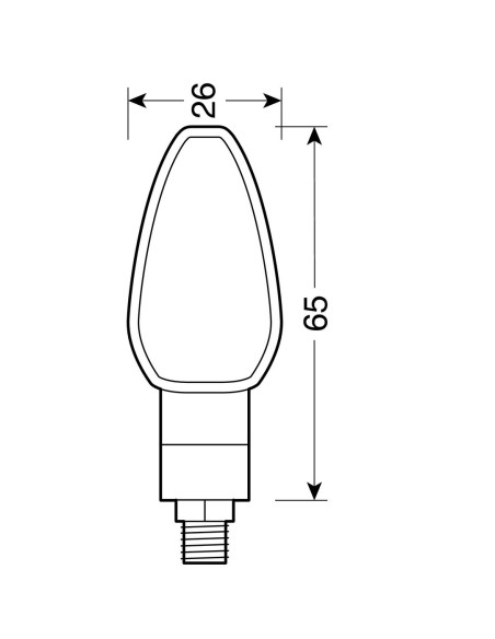 CP.FRECCE/FANALINI NERE MOD.TUAREG LED VETRO BIAN