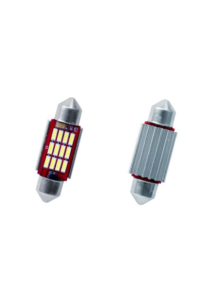 41MM KIT 2 LAMPADINE A 12 LED CANBUS NO POLARITY /