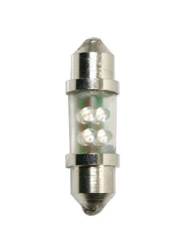 CP.LAMPADE 24V 4 LED BLU SILURO 10,5X38 SV8,5-8