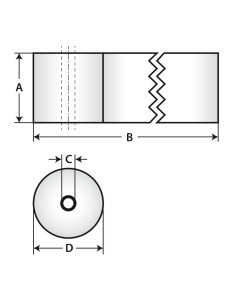 ROTOLI CARTA TERMICA 60X240MT FORO 12,5 DIAMETRO 1