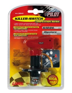 INTERRUTTORE STACCA-BATTERIA TIPO COMPETIZIONE, 6/12/24V 39045 LAMPA 2