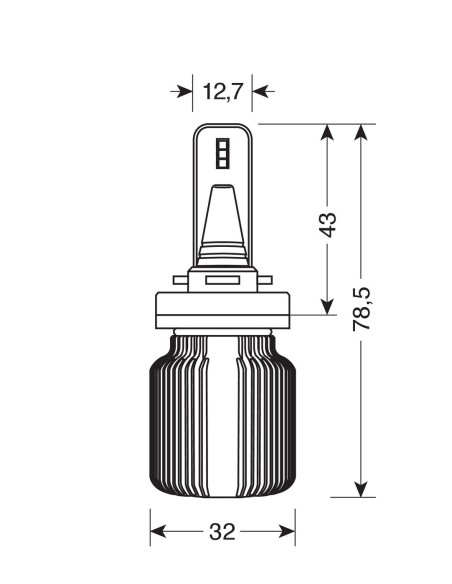 CP.LAMPADE LED 'BLADE' H8/H11/H16 9-32V 20W