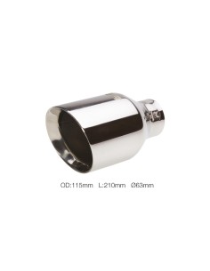 CODINO TERMINALE MARMITTA INOX ROTONDO INCLINATO