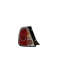 FANALE POSTERIORE S-P.SX BIANCO ROSSO FIAT 500 01-10 in poi BORDO NERO
