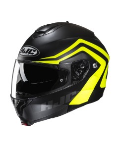 CASCO MODULARE C91N NEPOS NERO OPACO GIALLO TG.M