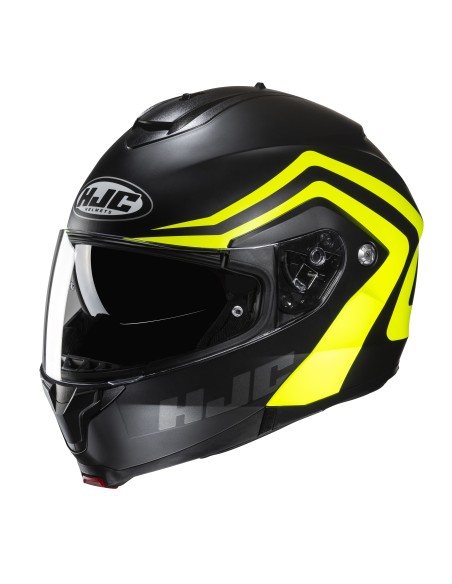 CASCO MODULARE C91N NEPOS NERO OPACO GIALLO TG.XL