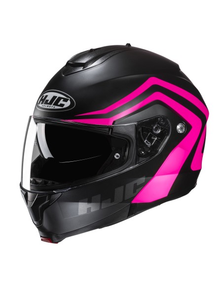 CASCO MODULARE C91N NEPOS NERO OPACO ROSA TG.L
