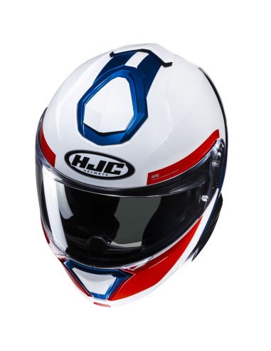 CASCO MODULARE I91 BINA MC21 BIANCO ROSSO BLU TG.S
