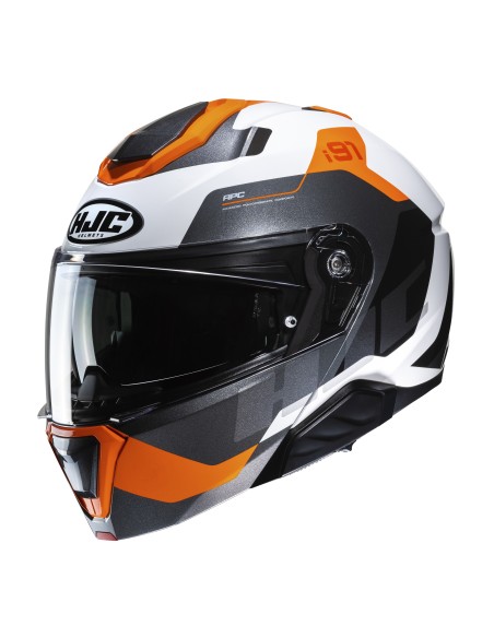 CASCO MODULARE I91 CARST MC7 BIAN NERO ARANC TG.L