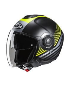 CASCO JET I40N DOVA MC3HSF NER VERDE FLUO GRI TG.M