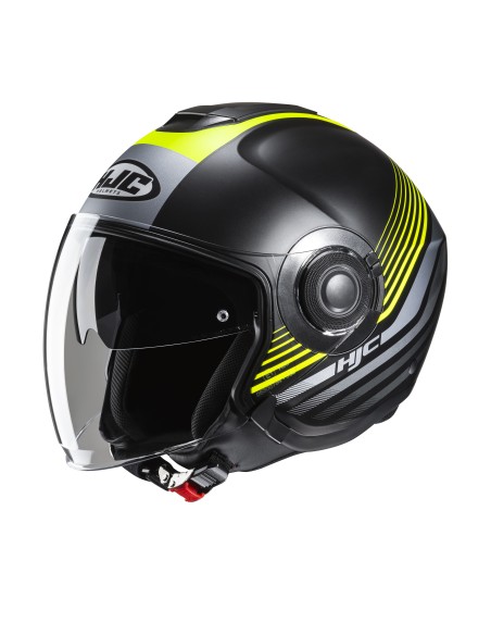 CASCO JET I40N DOVA MC3HSF NER VERDE FLUO GRI TG.M