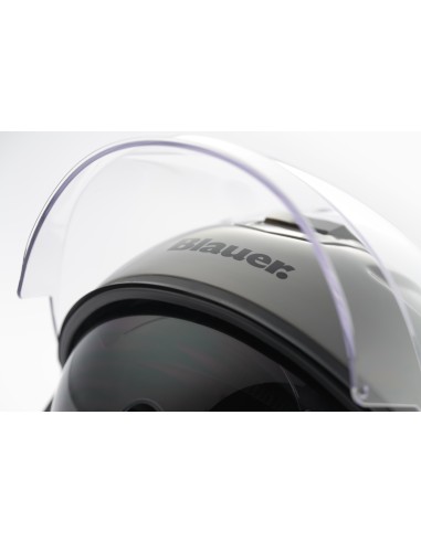 CASCO JET HACKER BTR L NERO MATT FASCIA NERA-GIALLO FLUO