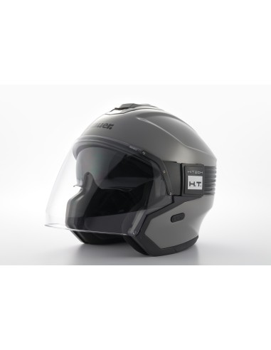 CASCO JET HACKER BTR S TITANIO LUCIDO FASCIA NERA