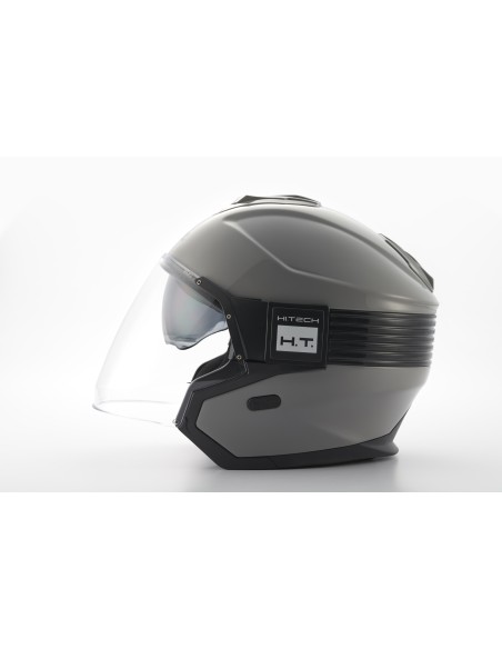 CASCO JET HACKER BTR XL BIANCO LUCIDO-FASCIA NERA