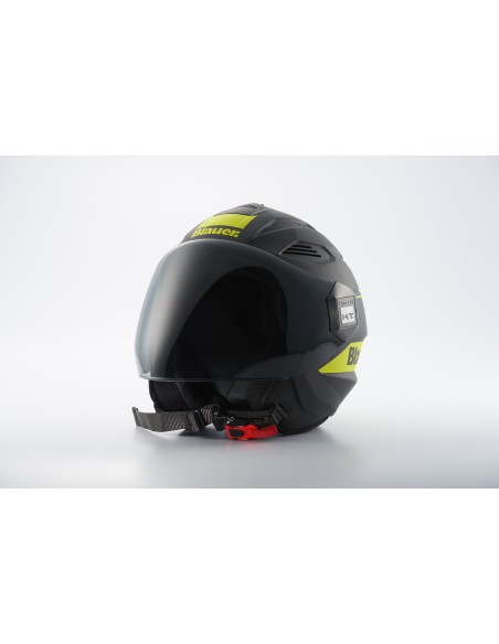 CASCO JET BRAT M NERO-GIALLO MATT