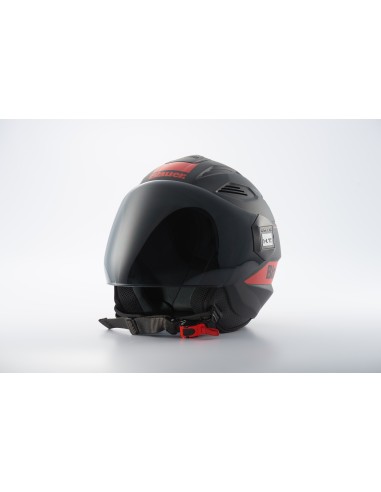 CASCO JET BRAT XS NERO-ROSSO MATT