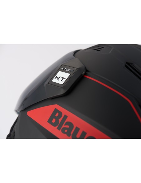 CASCO JET BRAT L NERO-ROSSO MATT