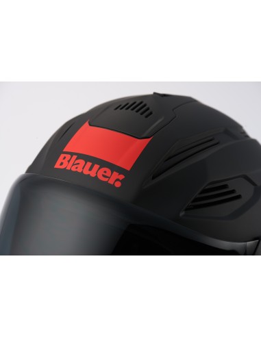 CASCO JET BRAT L NERO-ROSSO MATT