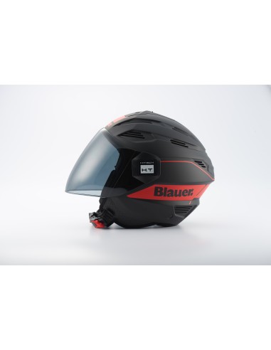 CASCO JET BRAT L NERO-ROSSO MATT
