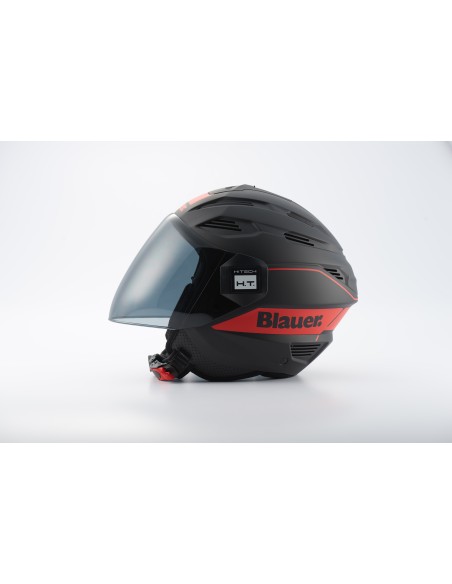 CASCO JET BRAT L NERO-ROSSO MATT